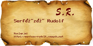 Serfőző Rudolf névjegykártya
